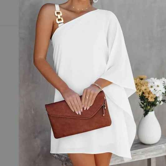 Bat Sleeve Off-the-shoulder Sexy Loose Dress