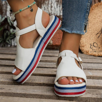 Women's Thick Bottom Buckle Fish Mouth Sandals