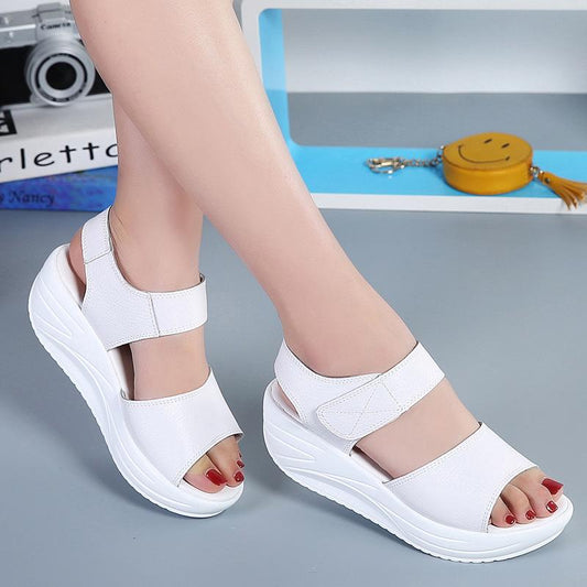 Women's Thick Sole Casual Leather Sandals