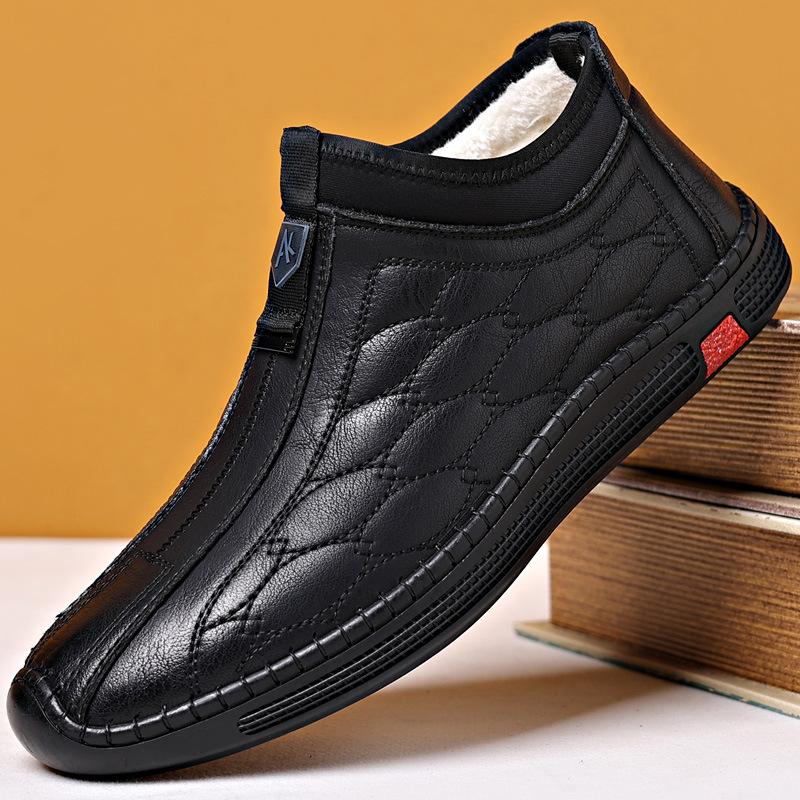 Men's casual non-slip warm cotton orthopedic shoes