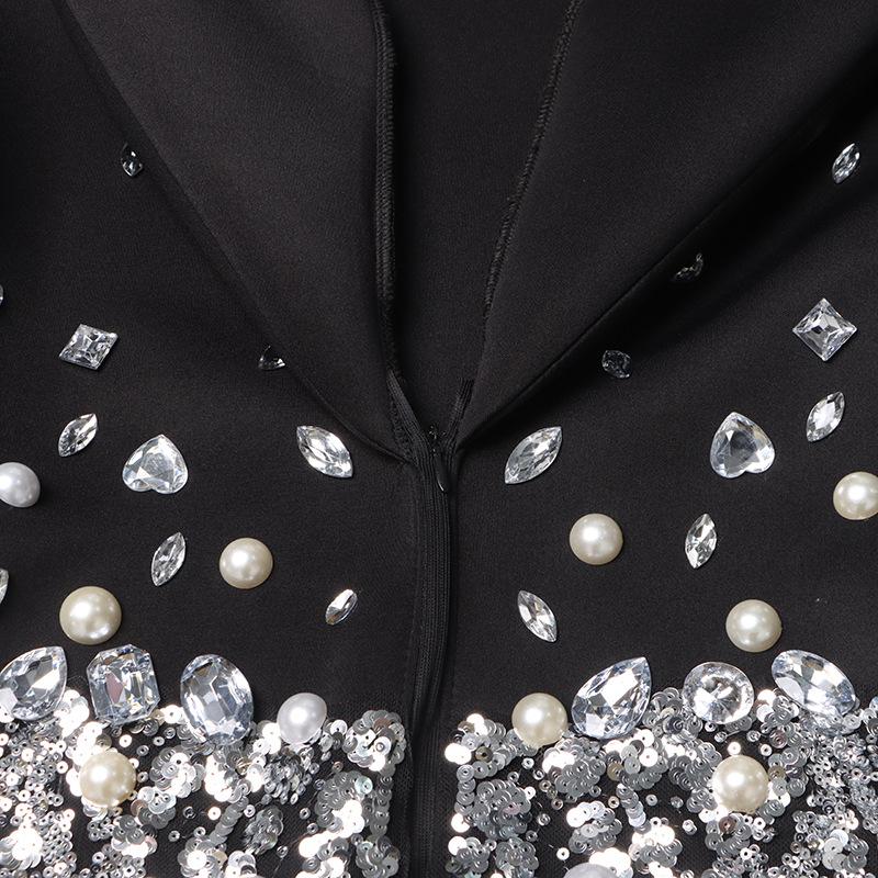 Sparkly Rhinestone Blazer Dress