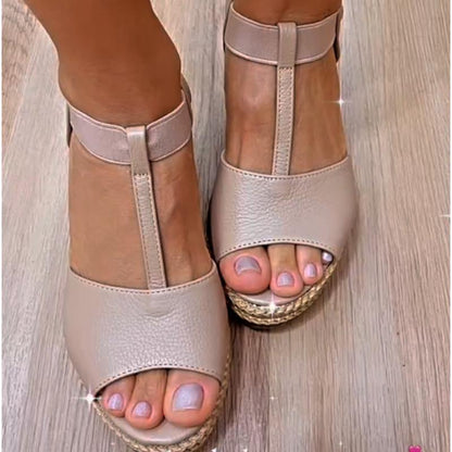 Comfortable Nude Leather Sandals