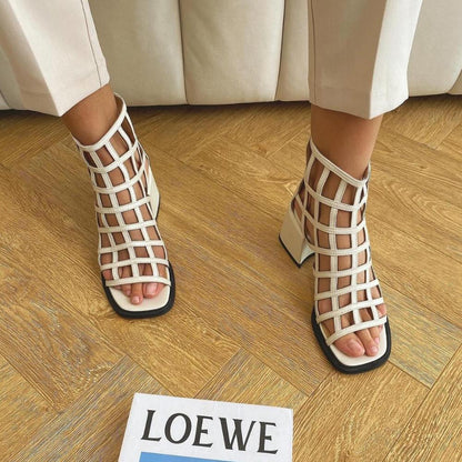 Block Heel Gladiator Sandals