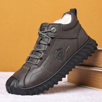 New Men's Cotton Shoes Thickened Snow Boots Dad's Shoes Plus Velvet Casual Shoes