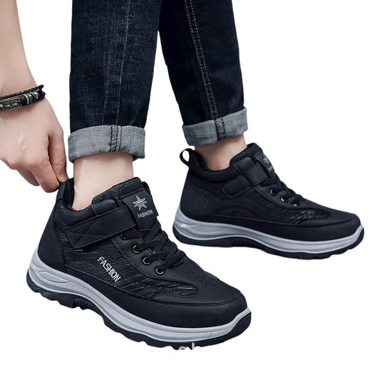 Men's Winter Wool Lined Waterproof Anti-Slip Cotton Shoes Orthopedic Shoes