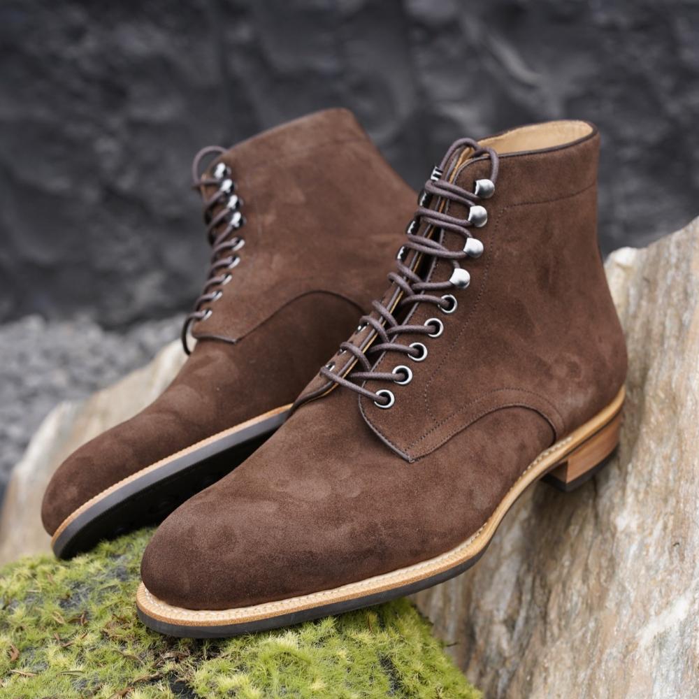 Men's Suede Lace-Up Ankle Boots