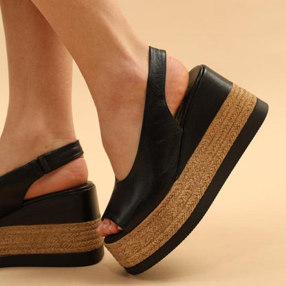 Open Toe Platform Casual Style Sandals