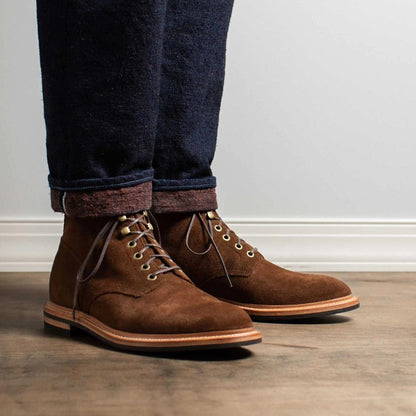 Men's Suede Lace-Up Ankle Boots