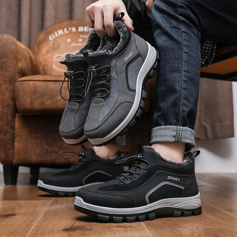 Men's warm tire sole wear-resistant cotton shoes orthopedic shoes