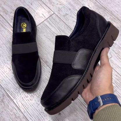 Men's Suede Leather Patchwork Shoes